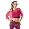Déguisement fluo pour femme, t-shirt rose fluo (taille unique)