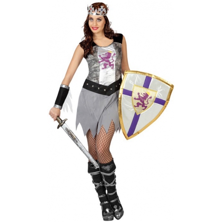 deguisement de chevalier medieval pour femme avec bouclier - costume soldat moyen-âge deguisement de chevalier medieval pour femme avec bouclier - costume soldat moyen-âge