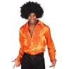 Chemise disco orange pour homme, existe aussi en taille XL et XXL
