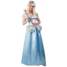 Déguisement princesse Cendrillon adulte avec longue robe bleue et tiare de princesse