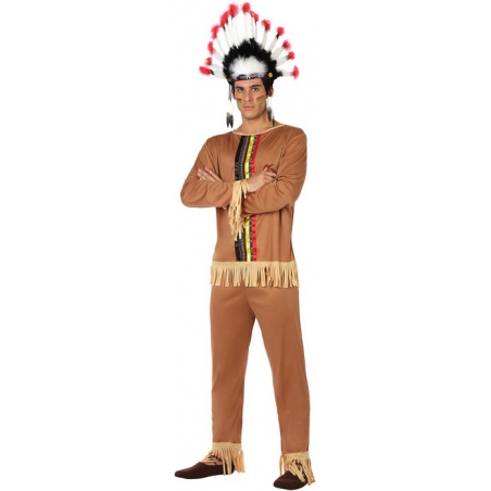 deguisement indien homme avec tunique et pantalon - déguisements western adultes