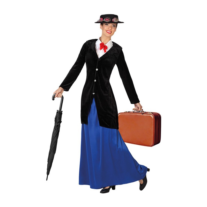 déguisement Mary Poppins femme, la nounou magique des années 40 - personnage de dessin animé