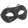 Loup noir pailleté adulte, l'accessoire incontournable des soirées vénitiennes - costumes de marquis et marquises