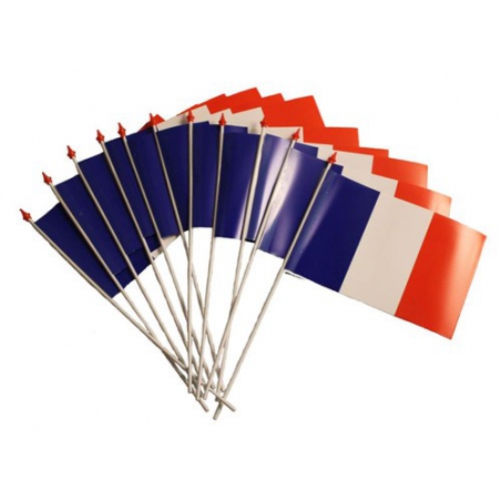 Mini drapeau France 16 x 9,5 cm - supporters et 14 juillet