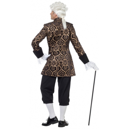 déguisement marquis baroque noir et or pour homme, costume baroque