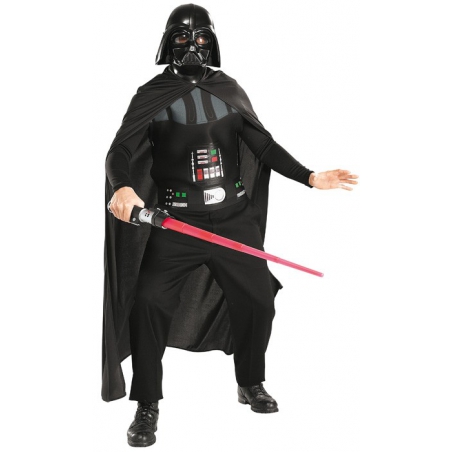 Deguisement star wars adulte Dark Vador, combinaison, cape et masque