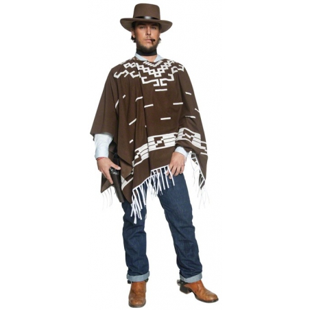 Déguisement justicier de l'ouest avec poncho - costume western