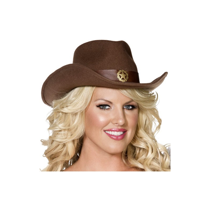 chapeau cowboy femme sheriff - déguisement femme western