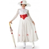 Déguisement de Mary Poppins pour adulte avec longue robe blanche et chapeau - costume Disney