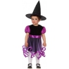 Déguisement halloween bébé 6-12 mois, costume de sorcière violette fille
