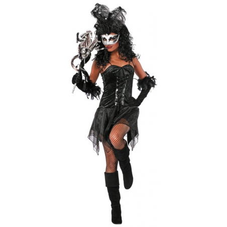 Déguisement ange noir vénitien femme - Carnaval de Venise et Halloween Déguisement ange noir vénitien femme - Carnaval de Venise et Halloween