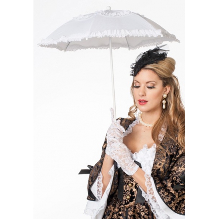 Ombrelle blanche, accessoire costume de marquise baroque Ombrelle blanche, accessoire costume de marquise baroque