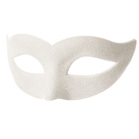 Loup vénitien blanc adulte - masque carnaval
