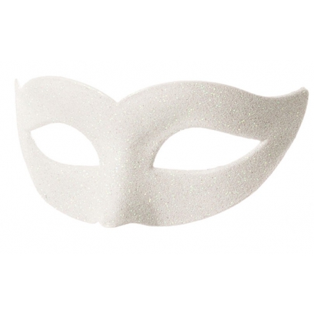 Loup vénitien blanc adulte - masque carnaval Loup vénitien blanc adulte - masque carnaval