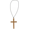 Croix de prêtre en plastique d'environ 21 cm, idéale un deguisement de cure ou de bonne-soeur