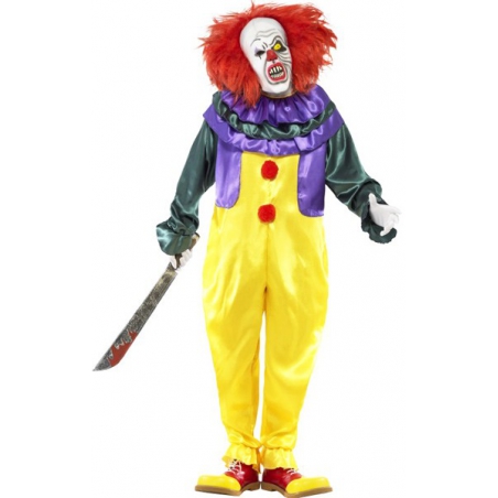 Déguisement de clown maléfique halloween, personnage de film d'horreur Déguisement de clown maléfique halloween, personnage de film d'horreur