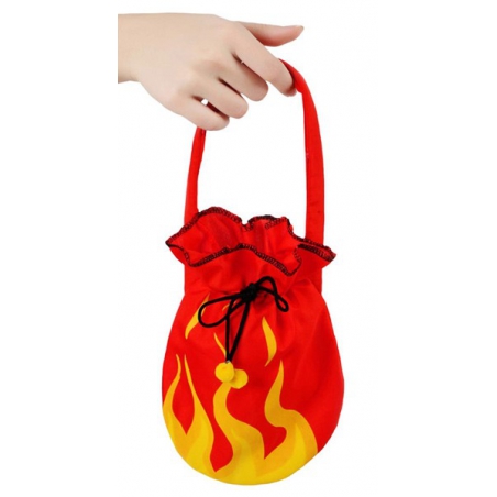 Sac avec flammes - accessoire déguisement de diablesse halloween