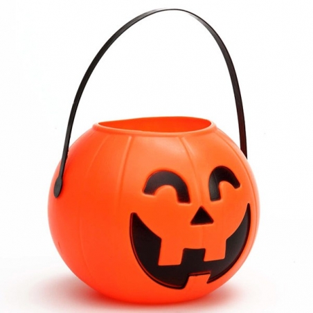 Bonbonnière citrouille halloween, un pot à bonbons en forme de citrouille d'environ 14 cm