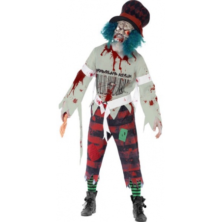 Déguisement chapelier zombie avec masque et chapeau - costume halloween