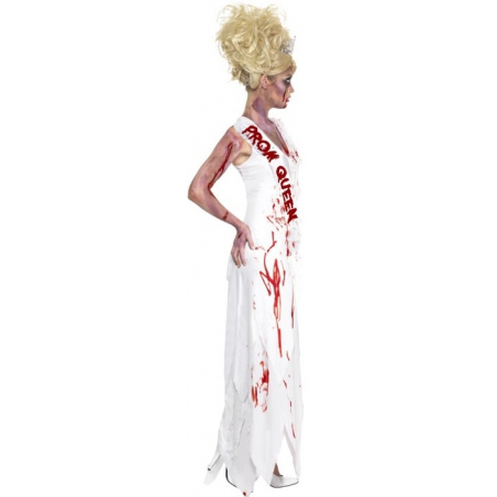 déguisement zombie femme, robe blanche pleine de sang - costume halloween femme déguisement zombie femme, robe blanche pleine de sang - costume halloween femme