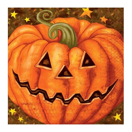 Serviettes citrouille halloween en papier idéale pour créer votre propre décoration de table d'halloween