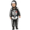 Déguisement de squelette pour bébé, idéal pour halloween ce costume pour bébé comprend une combinaison à cagoule
