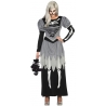 Déguisement de mariée zombie pour femme, longue robe avec motif squelette - costume halloween