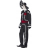 Costume mexicain pour homme, déguisement de squelette noir et blanc avec chapeau mexicain Costume mexicain pour homme, déguisement de squelette noir et blanc avec chapeau mexicain