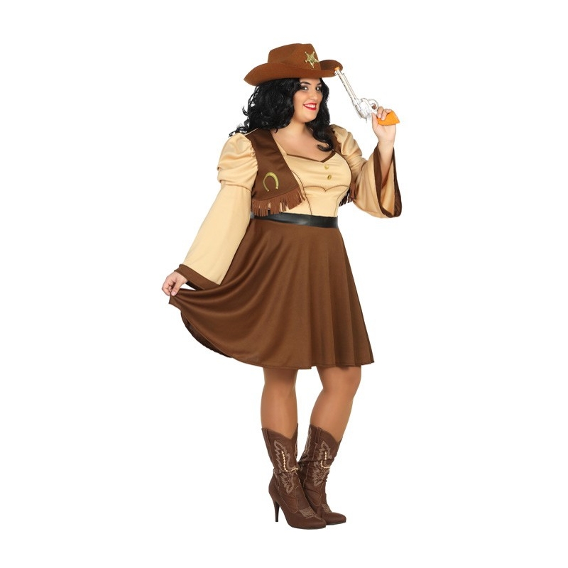 Déguisement de Cowgirl Country,Farwest Carnaval Western Cow Girl adulte