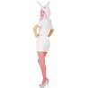 déguisement femme lapin, robe rose et blanche à capuche - déguisement animal