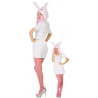 déguisement animal pour femme, lapin rose et blanc -  WA509S