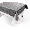 Nappe halloween blanche et transparente avec taches de sang - décoration halloween