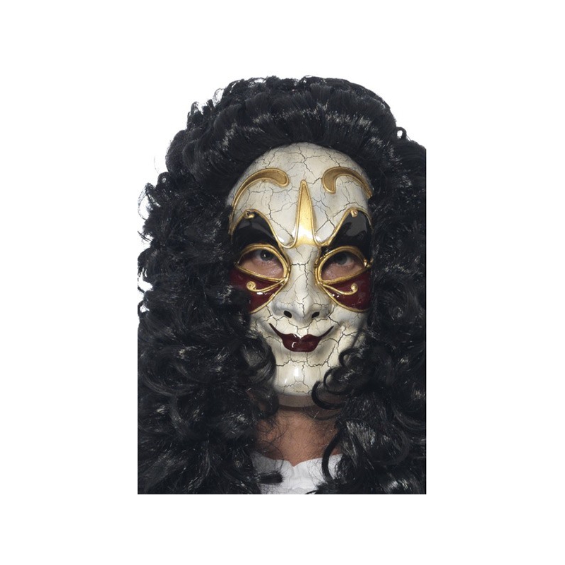 Masque vénitien or et bordeaux pour homme, idéal pour vos déguisements de marquis et halloween - masque carnaval de venise