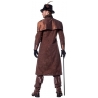 Long manteau steampunk avec ceinture pour homme - déguisement chic et choc, temps moderne
