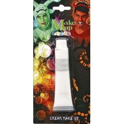 maquillage blanc, tube de crème blanche - maquillage carnaval et halloween