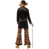 Costume bling bling pour homme, un déguisement chic et choc idéal pour le carnaval avec pantalon, veste et chapeau