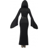 costume faucheuse halloween grande taille, robe noir à capuche et ceinture