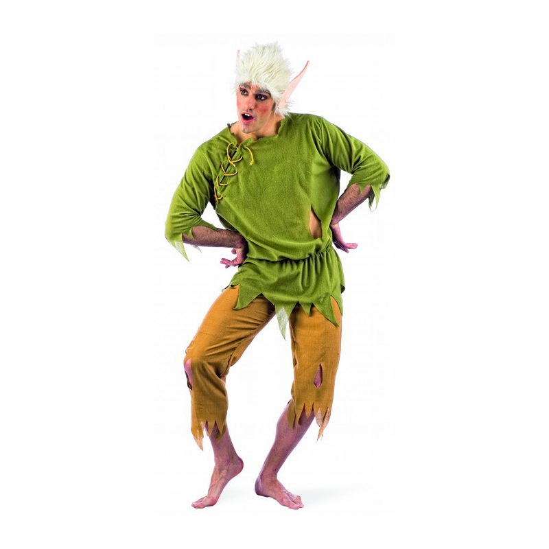 Déguisement elfe adulte, costume féérique pour homme avec perruque et oreilles pointes