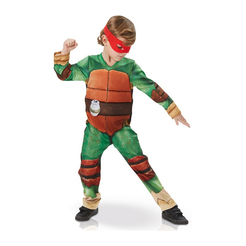 Costume de Tortue Ninja pour enfant avec combinaison rembourrée, masques et grenades - Déguisement enfant dessin animé