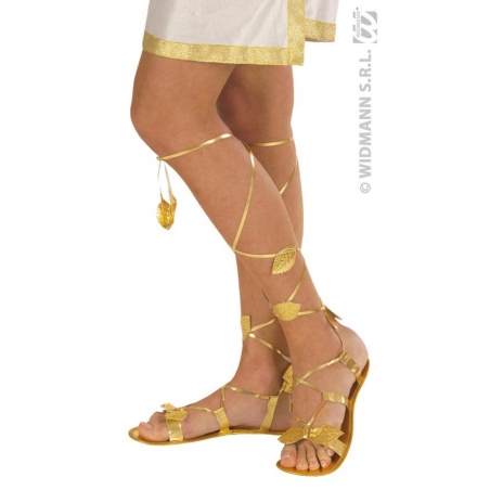 Sandales dorees 27 cm - accessoire égyptien, romain
