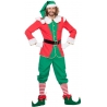 Déguisement lutin de Noël pour adulte avec haut, pantalon, ceinture et bonnet