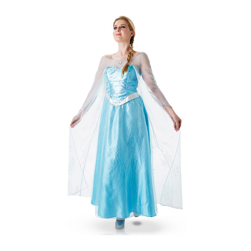 Halloween Femme la Reine des Neiges Princes Elsa Déguisement Cosplay Fête  Robe