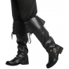 Sur-bottes noires luxe - accessoire pour déguisement