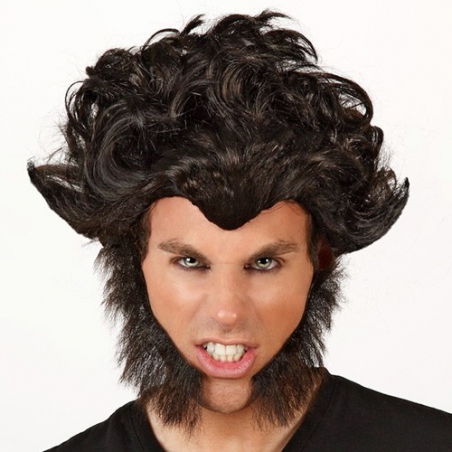 Perruque de loup garou pour homme, incarnez une monstrueuse créature d'halloween