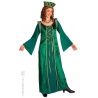 Déguisement princesse médiévale, longue robe médiévale verte et coiffe assortie - costume médiéval Déguisement princesse médiévale, longue robe médiévale verte et coiffe assortie - costume médiéval