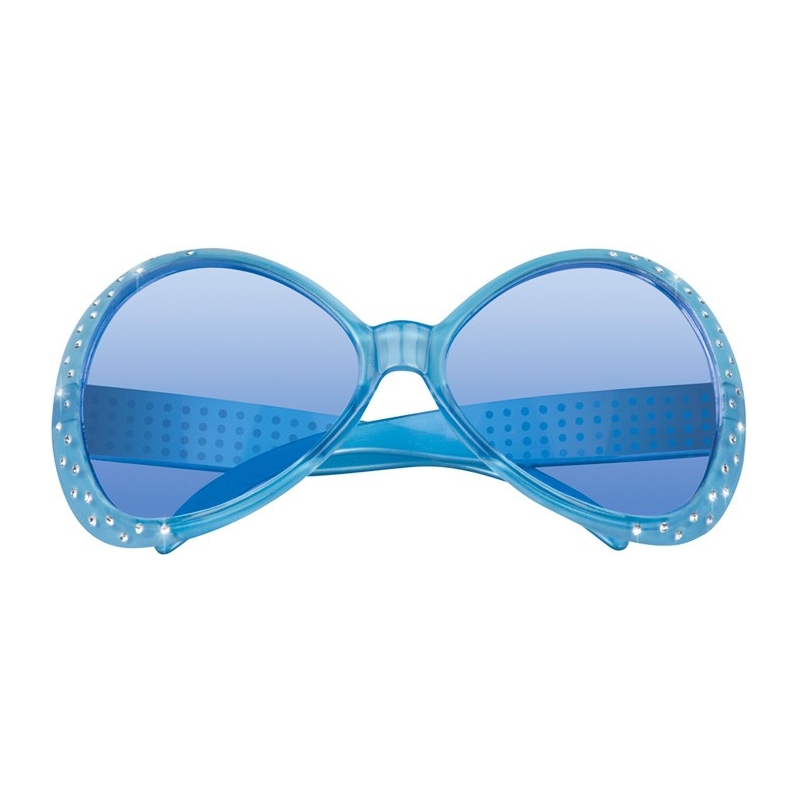 Lunettes bleues avec strass