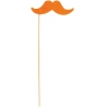 Moustache fluo orange pour selfie