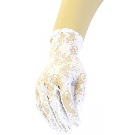 Gants blancs en dentelle - Magie du Déguisement - costume de marquise et  carnaval de Venise