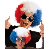 Perruque afro bleu blanc rouge équipe de France - FA116A