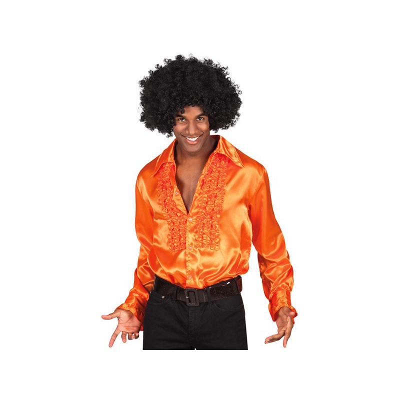 Chemise disco orange homme - Magie du Déguisement - Disco années 70 et 80